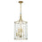 Hudson Valley Whitestone 8 Light Lantern, Aged Brass