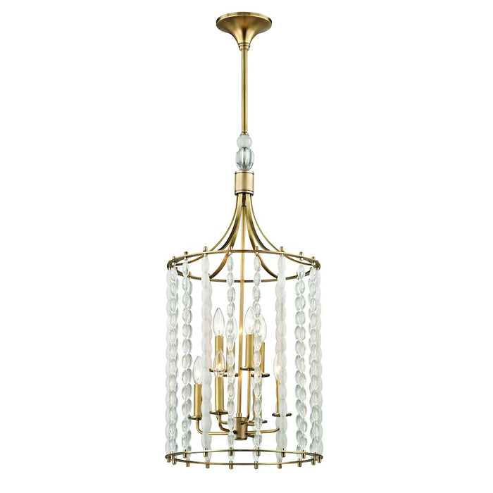 Hudson Valley Whitestone 8 Light Lantern, Aged Brass