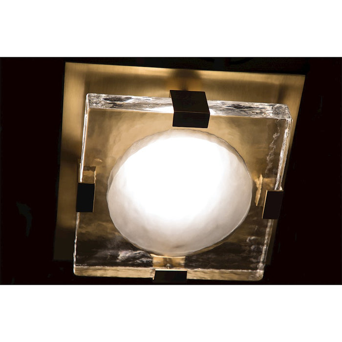 Hudson Valley Bourne 1 Light LED Wall Sconce 8"x8", Aged Brass - 9808-AGB
