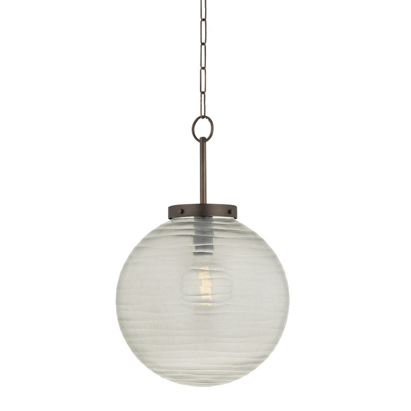 Hudson Valley Falls Mills 1Lt 16" Pendant, Bronze/Clear Etched - 9917-DB