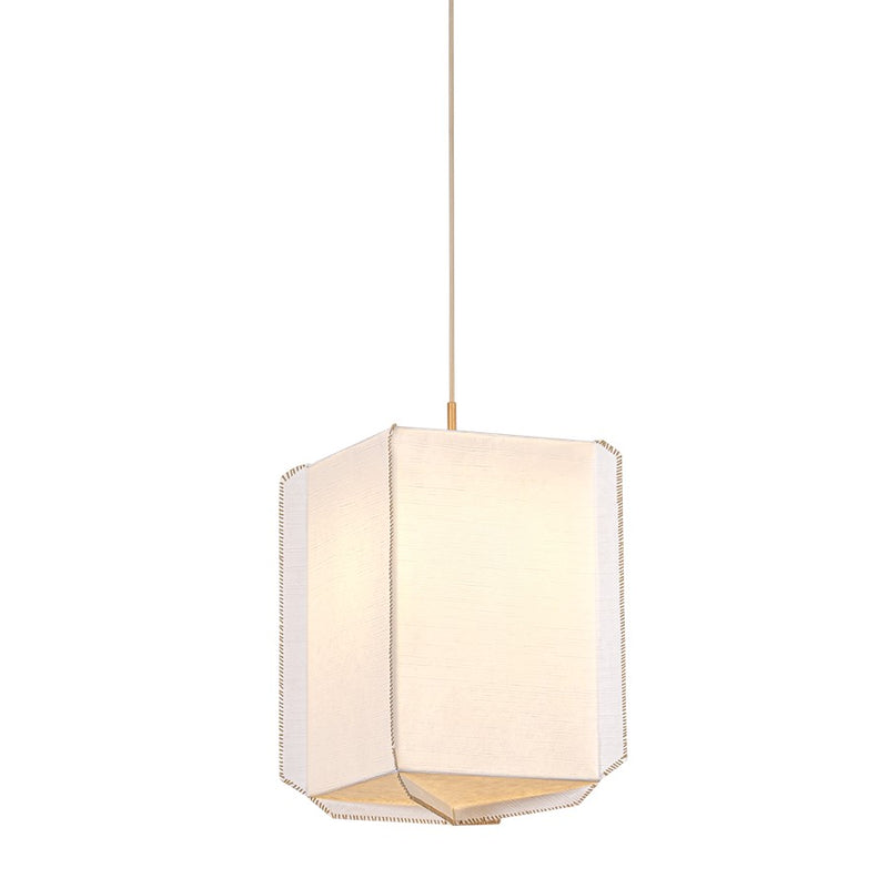 Hudson Valley Louise 1Lt Pendant, Patina Gold Leaf/Handmade Paper - AH4431-PGL