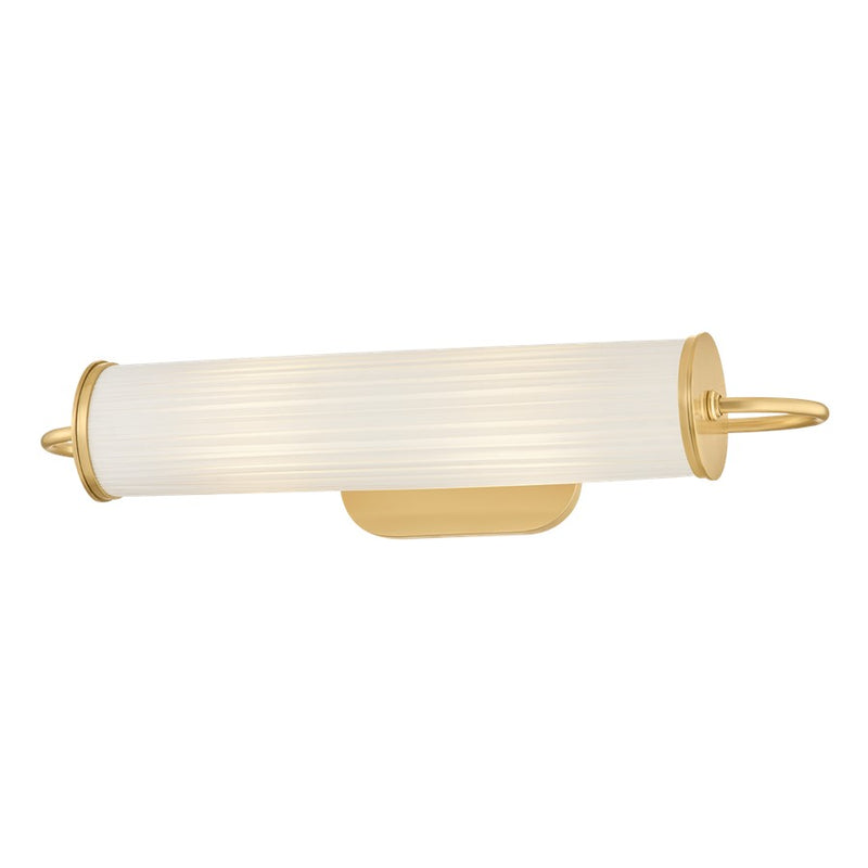 Hudson Valley Elaine 2Lt Picture Light, Aged Brass/Ivory Silk - AH5021-AGB