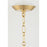 Hudson Valley Debi Pendant In Aged Brass/White