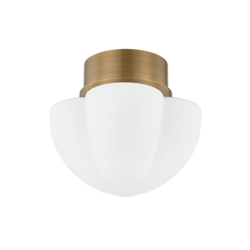 Hudson Valley Seabrook 1Lt 12" Flush Mount, Bronze/Opal Glossy - CB1610-HB