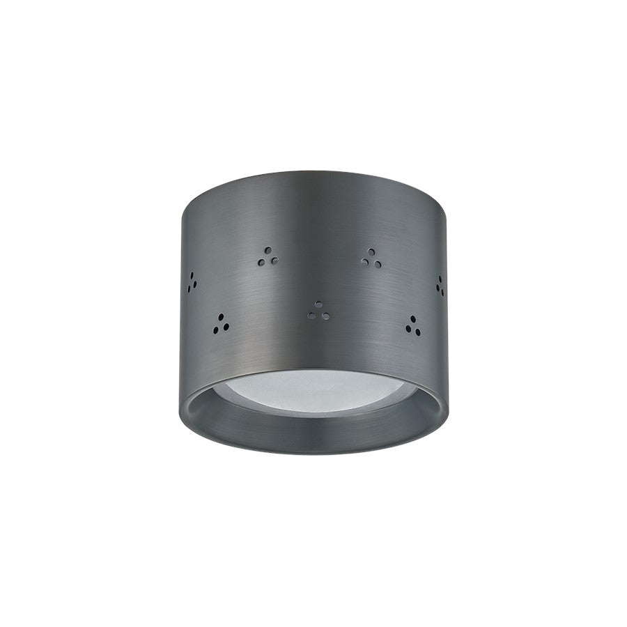 Hudson Valley Edisto 1Lt Flush Mount, Distressed Bronze/Clear Etched - CB2405-DB