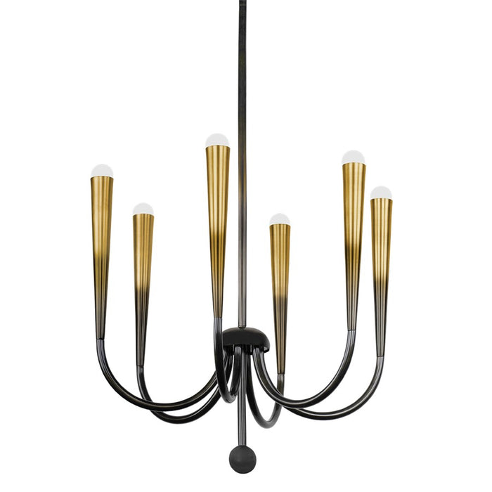 Hudson Valley Adley 6 Light Chandelier, Gradient Brass - CB3846-GB