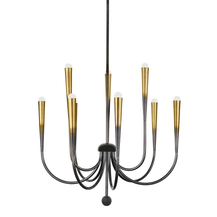 Hudson Valley Adley 9 Light Chandelier, Gradient Brass - CB3849-GB
