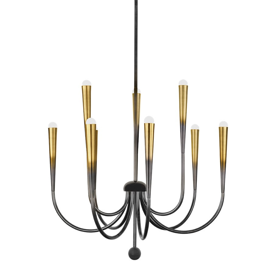 Hudson Valley Adley 9 Light Chandelier, Gradient Brass - CB3849-GB