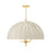 Hudson Valley Palmetto 5 Light Chandelier, Aged Brass/Natural Linen - CB5855-AGB