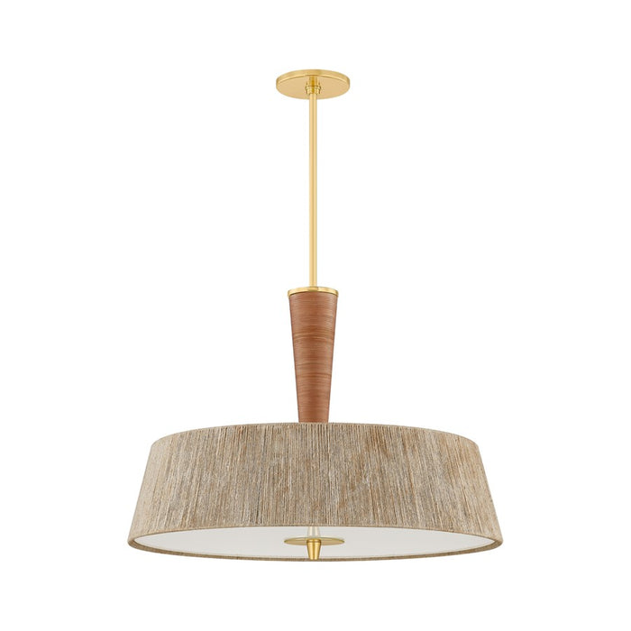 Hudson Valley George 3 Light 30" Pendant, Aged Brass - CB9530-AGB