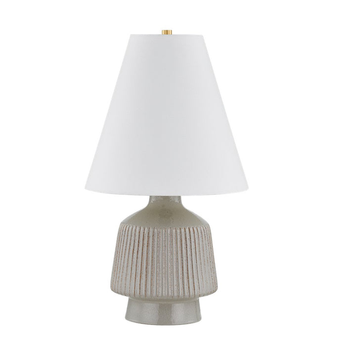 Hudson Valley King 1Lt Table Lamp, Brass/Coccon/Textured Linen - CBL5128-AGB-CCN