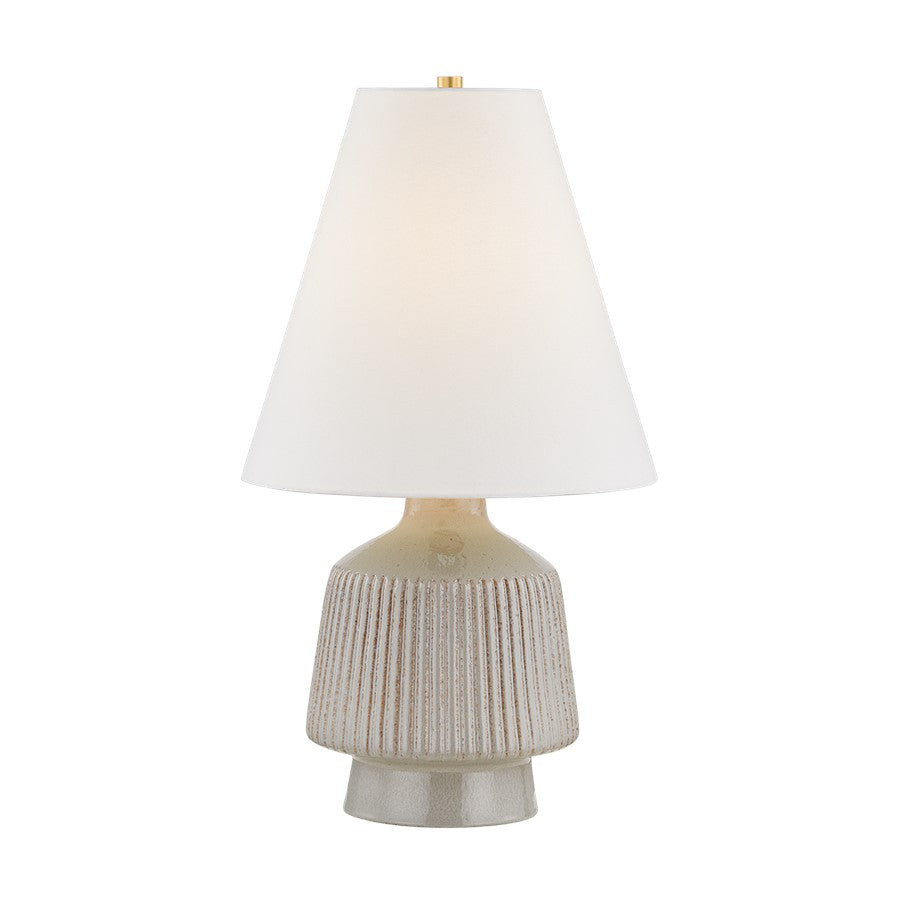 Hudson Valley King 1Lt Table Lamp, Brass/Coccon/Textured Linen
