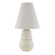 Hudson Valley Tybee 1Lt Table Lamp, Brass/White/Natural Linen - CBL8230-AGB-CEW