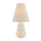 Hudson Valley Tybee 1Lt Table Lamp, Brass/White/Natural Linen