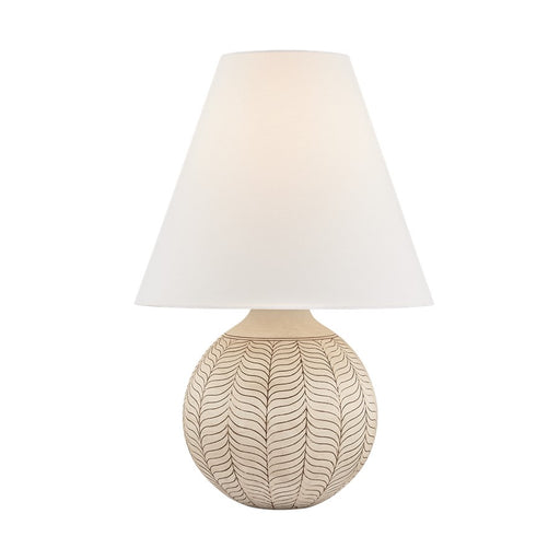 Hudson Valley Capers 1Lt Table Lamp, Brass/Ivory/Natural Linen