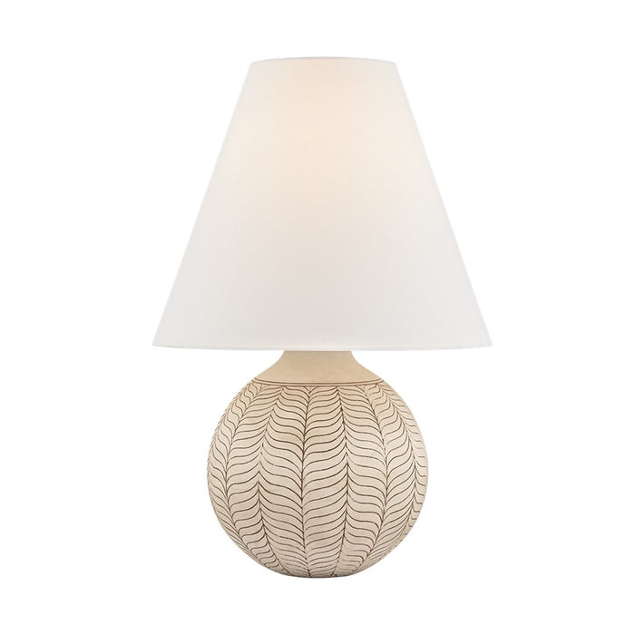Hudson Valley Capers 1Lt Table Lamp, Brass/Ivory/Natural Linen