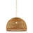 Mitzi April 1 Light 18" Pendant, Aged Brass/Light Natural Wicker - H1008701S-AGB