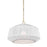 Mitzi Amanza 1 Light 24" Pendant, Aged Brass/White Linen - H1011701L-AGB