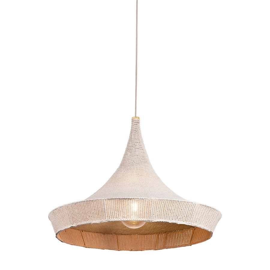 Mitzi Isola 1 Light 28" Pendant, Aged Brass/Cotton String - H1014701S-AGB