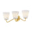 Mitzi Leonella 3 Light Bath and Vanity, Aged Brass/Opal Matte - H1017303-AGB