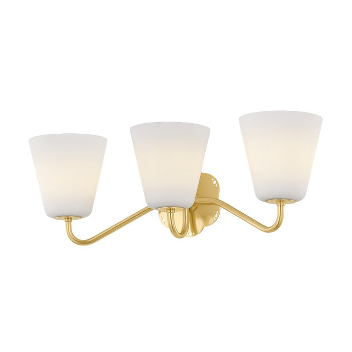 Mitzi Leonella 3 Light Bath and Vanity, Aged Brass/Opal Matte - H1017303-AGB