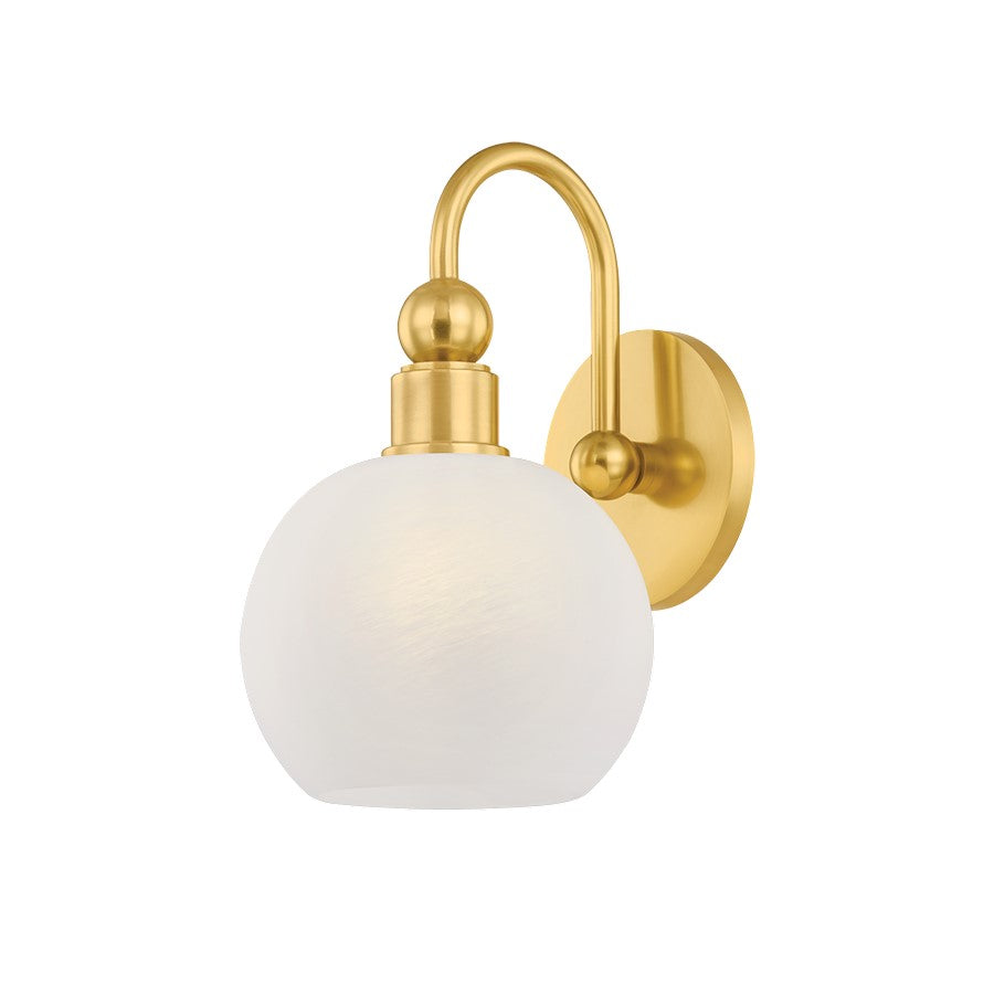 Mitzi Jerica 1 Light Bath and Vanity, Aged Brass/Matte Cloud - H1019301-AGB