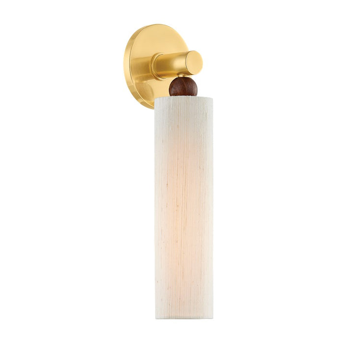Mitzi Reyn 1 Light Wall Sconce, Aged Brass/Raw Silk - H1036101-AGB