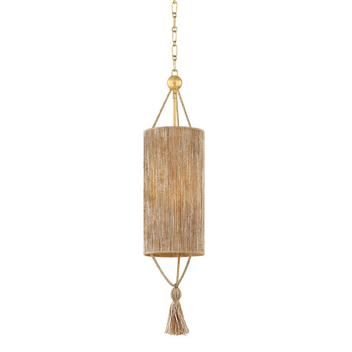 Mitzi Reyn 1 Light 8" Pendant, Aged Brass/Natural String - H1036701S-AGB