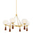 Mitzi Niya 6 Light Chandelier, Aged Brass/Cloud - H1039806-AGB