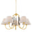 Mitzi Janie 5 Light Chandelier, Brass/Bronze/Natural Linen - H1043805-AGB-TRB