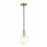 Mitzi Sadie 1 Light Pendant, Aged Brass/Clear