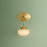 Mitzi Natasha 1 Light Wall Sconce, Aged Brass/Cloud