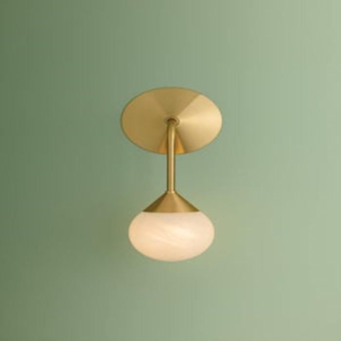 Mitzi Natasha 1 Light Wall Sconce, Aged Brass/Cloud