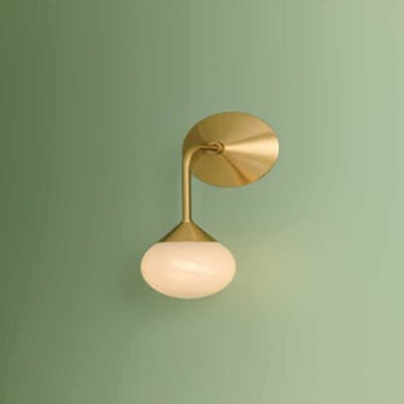 Mitzi Natasha 1 Light Wall Sconce, Aged Brass/Cloud