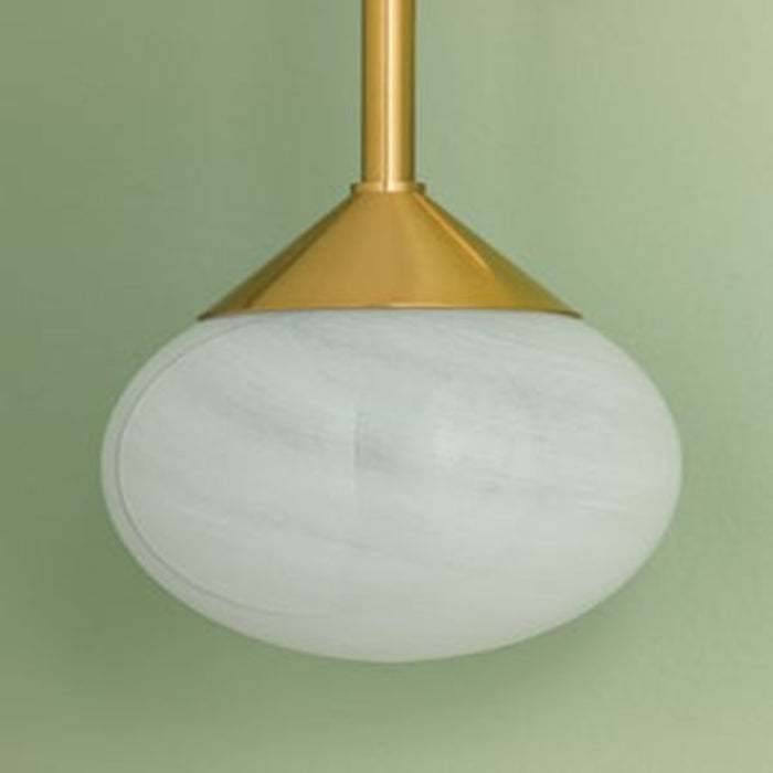 Mitzi Natasha 1 Light Wall Sconce, Aged Brass/Cloud