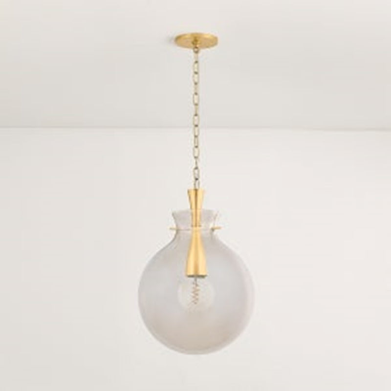 Mitzi Benita 1 Light 16" Pendant, Aged Brass/Light Bronze