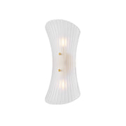 Mitzi ESMAE 2 Light Wall Sconce, Aged Brass/Clear Etched - H1060102-AGB