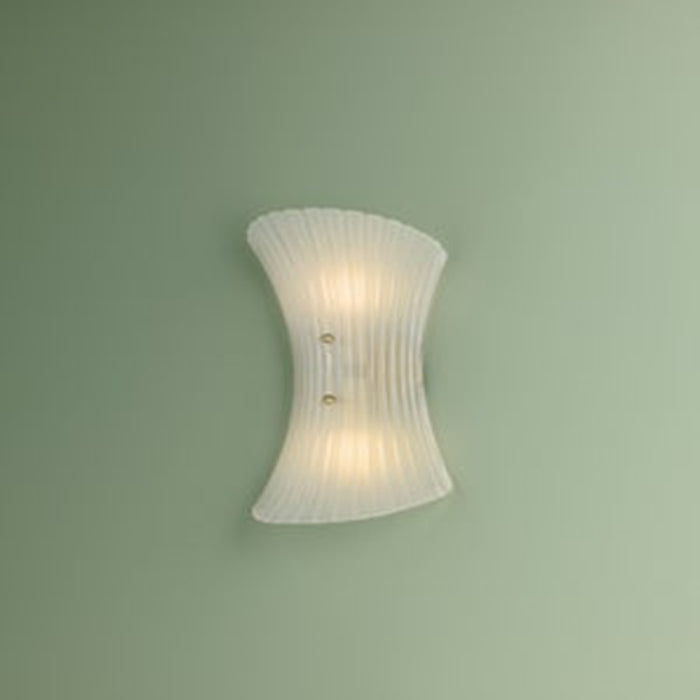 Mitzi Esmae 2 Light Wall Sconce, Aged Brass/Clear Etched
