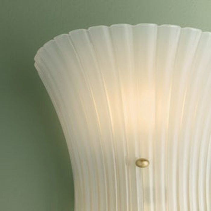 Mitzi Esmae 2 Light Wall Sconce, Aged Brass/Clear Etched