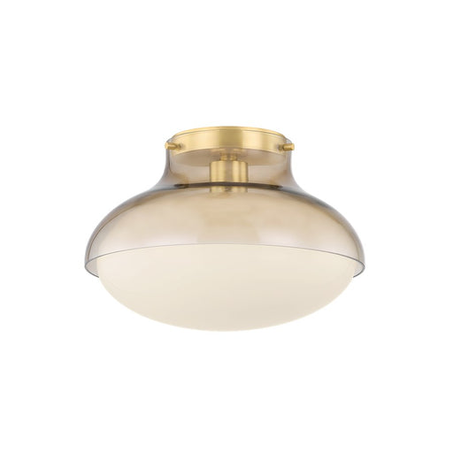 Mitzi Gianna 1 Light Flush Mount, Aged Brass/Topaz - H1061501-AGB