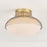 Mitzi Gianna 1 Light Flush Mount, Aged Brass/Topaz