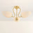 Mitzi Reva 3 Light Semi Flush, Aged Brass/Cloud