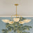 Mitzi Reva 5 Light Chandelier, Aged Brass/Cloud