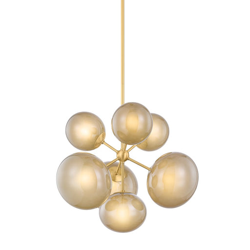 Mitzi ZALEY 7 Light Chandelier, Aged Brass/Light Bronze - H1073807-AGB