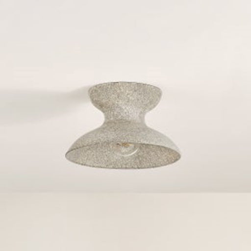 Mitzi Carina 1Lt Flush Mount, Brass/Ceramic Belgian Crackle