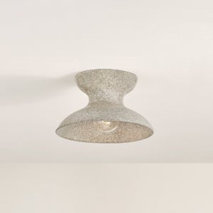 Mitzi Carina 1Lt Flush Mount, Brass/Ceramic Belgian Crackle
