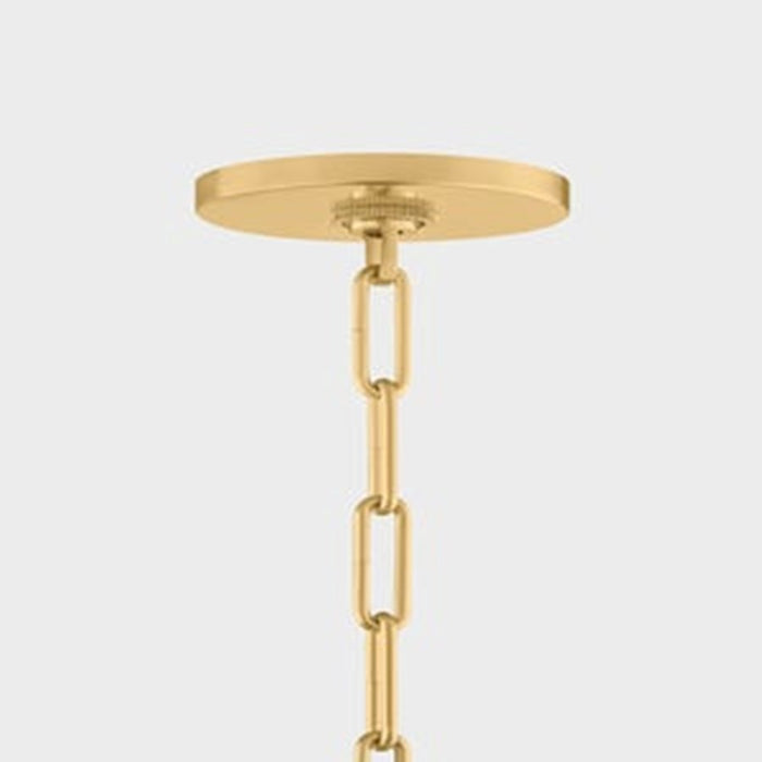 Mitzi Merida 1 Light 16" Pendant, Aged Brass/Faux Silk