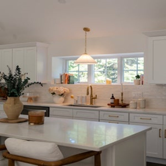 Mitzi Merida 1 Light 16" Pendant, Aged Brass/Faux Silk