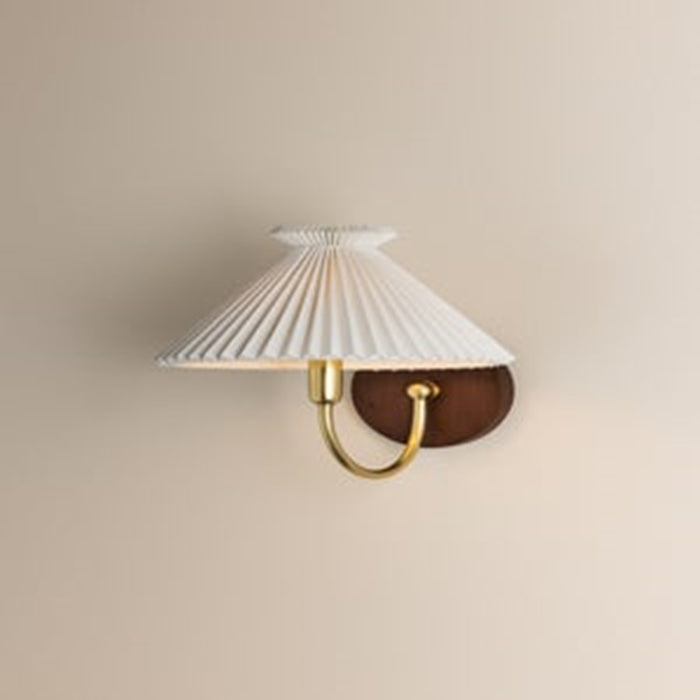 Mitzi Acacia 1 Light Wall Sconce, Aged Brass/White Linen
