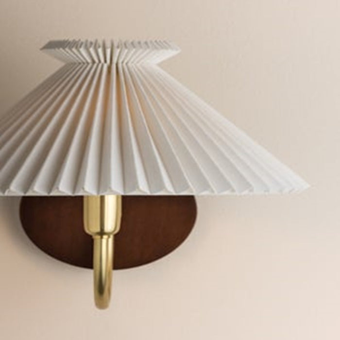 Mitzi Acacia 1 Light Wall Sconce, Aged Brass/White Linen